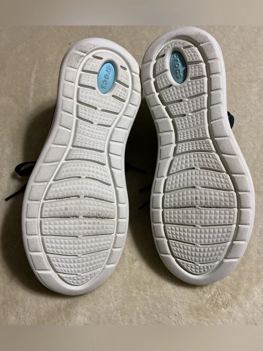 CROCS Navy Sneakers with Light Blue Lining